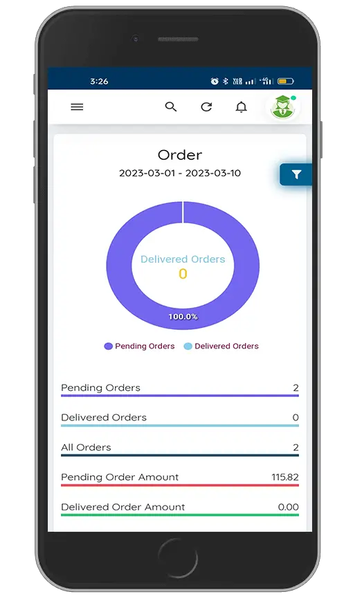 Mobile van sales application 